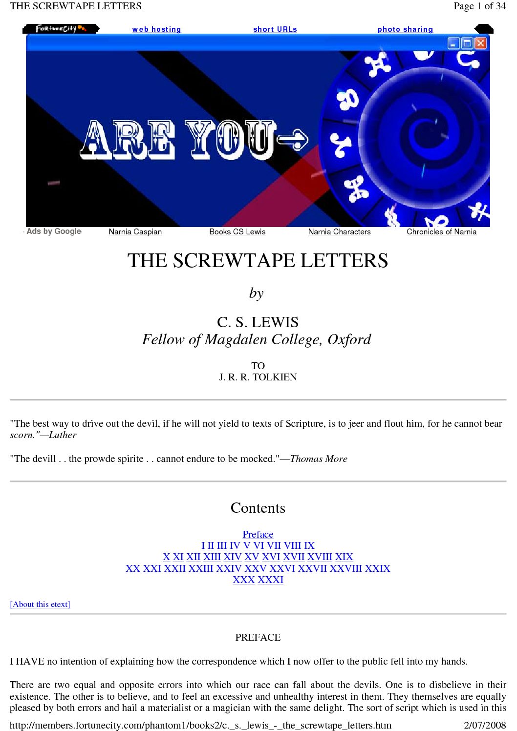 screwtape letters pdf